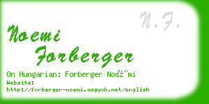 noemi forberger business card